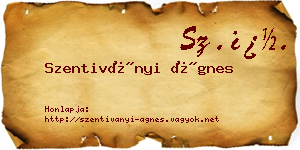 Szentiványi Ágnes névjegykártya