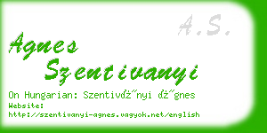 agnes szentivanyi business card